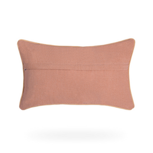 Sol Palm Lumbar Cushion Cover - Cotton - Peach/Beige