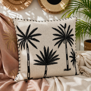 Palm Four Cushion Cover – Linen-Cotton Blend