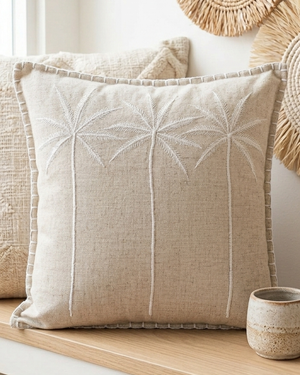 Palm Avenue Cushion Cover – Linen-Cotton Blend