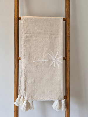 Palm Avenue Throw – Natural/White