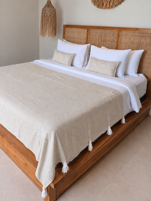 Palm Avenue Throw – Natural/White