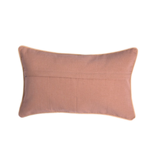 Sol Palm Lumbar Cushion Cover - Cotton - Peach/Beige